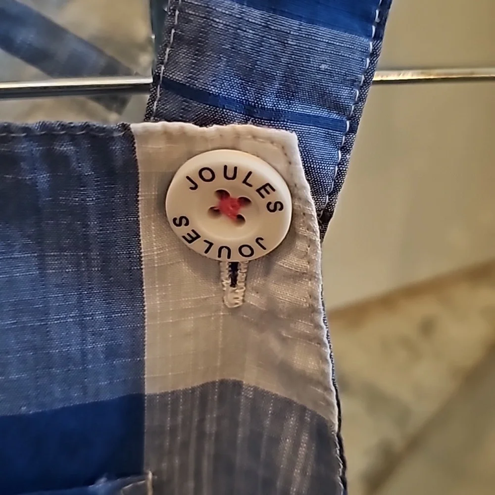 Joules overall shorts... pink, white and blue plaid... super cute!